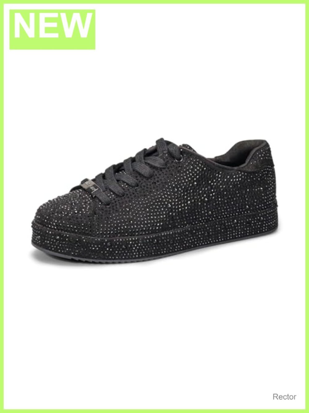 Women's Rhinestone Mesh Fashion Sneakers Lace-Up Bling Wedding Tennis Shoes